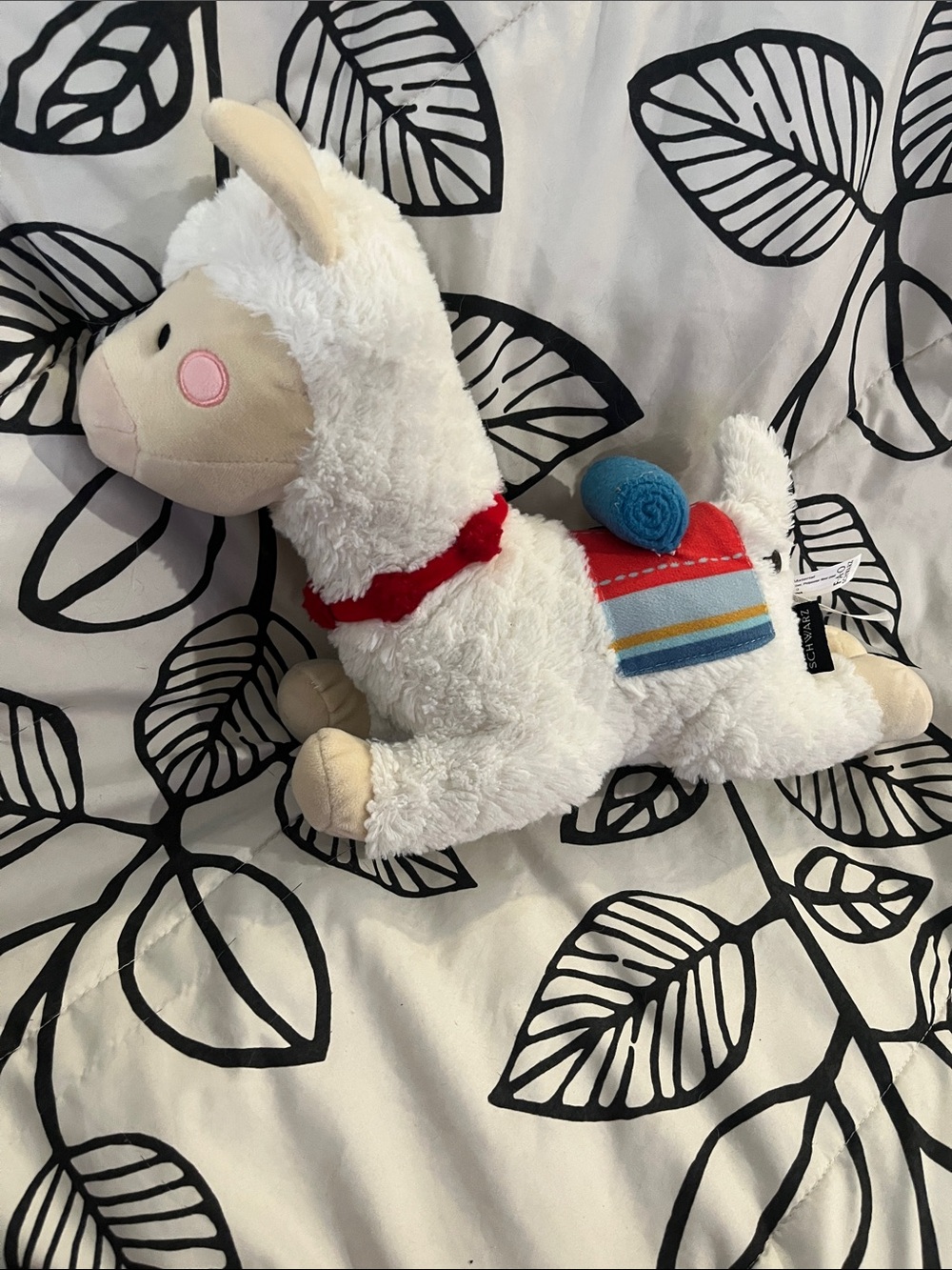 NWOT FAO Schwarz White Plush Llama Toy